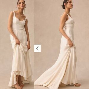 NWT Reformation Lecce Wedding Dress Gown Anthropologie Bridal Romantic 4 FLAW